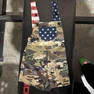 Camouflage Kids Overalls with Stars and Stripes